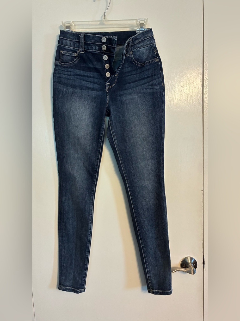 Dark Wash High-Rise Skinny Jeans